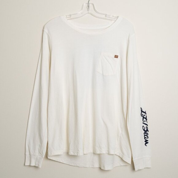 LL Bean Long Sleeve Pocket Tee Washed Organic Cotton Graphic Retro Nature - Picture 2 of 12